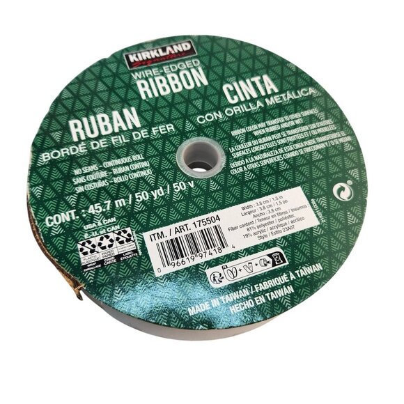 Ribbon Lot Set - Gingham Satin Burlap Denim 1.5 - 6 Inch Floral Wreath Crafting - Picture 7 of 10